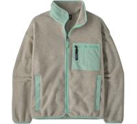 Patagonia - Warm and comfortable fleece with stand-up collar - W's Synch Jkt Oatmeal Heather w/Thin Ice for Women in Recycled Polyester - Size L - Beige Beige L