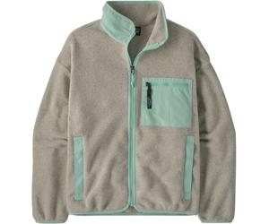 Patagonia - Warm and comfortable fleece with stand-up collar - W's Synch Jkt Oatmeal Heather w/Thin Ice for Women in Recycled Polyester - Size L - Beige Beige L