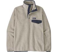 Patagonia - Warm and lightweight fleece - M's LW Synch Snap-T P/O Oatmeal Heather w/Smolder Blue for Men in Recycled Polyester - Size L - Beige Beige