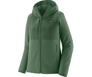 Patagonia - Warm, stretchy jacket - Women's - W's R2 CrossStrata Hoody - W's R2 CrossStrata Hoody Canopy Green for Women in Recycled Polyester - Size M Green M