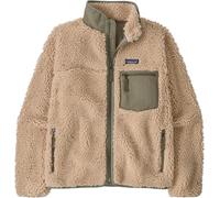 Patagonia - Warm, windbreaker fleece jacket - Women's - W's Classic Retro-X Jkt - W's Classic Retro-X Jkt Dark Natural w/River Rock Green for Women - Size L - Beige Beige L