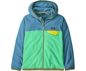 Patagonia - Warm zip-up fleece - K's Micro D Snap-T Jkt Early Teal w/Shore Blue in Recycled Polyester - Kid Size XXL Blue XXL