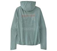 Patagonia - Women's Cap Cool Sun Hoody Peak Visions - Sport shirt size M, turquoise