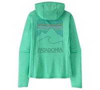 Patagonia - Women's Cap Cool Sun Hoody Peak Visions - Sport shirt size XL, turquoise