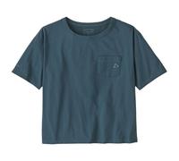 Patagonia - Women's Fitz Roy Massif Easy Cut Pocket Tee - T-shirt size S, blue