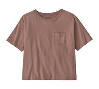 Patagonia - Women's Fitz Roy Massif Easy Cut Pocket Tee - T-shirt size S, brown