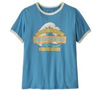 Patagonia - Women's Great Waves Ringer Tee - T-shirt size L, blue