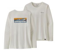 Patagonia L/S Cap Cool Daily Graphic Shirt - Women's Boardshort Logo Light Plume Grey: White XS