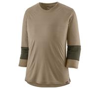 Patagonia - Women's Merino 3/4 Sleeve Bike Jersey - Merino shirt size S, sand