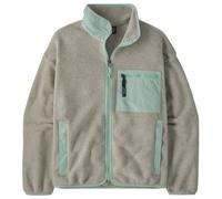 Patagonia - Warm and comfortable fleece with stand-up collar - W's Synch Jkt Oatmeal Heather w/Thin Ice for Women in Recycled Polyester - Size XS - Beige Beige XS