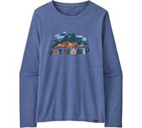 PATAGONIA W's L/s Cap Cool Daily Graphic Shirt - Women - Blue - size XS- model 2026 XS