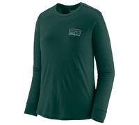 Patagonia - W's Long-Sleeved Capilene Cool Merino Graphic Shirt Fitz Roy Strata: Cascade Green - L - Hiking tee-shirt