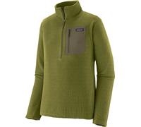 Patagonia - Zipped ski touring fleece - M's R1 Air Zip Neck Caper Green for Men in Recycled Polyester - Size L Green L