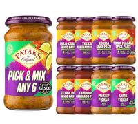 Patak’s Pick & Mix Indian Pickles & Pastes | Custom Selection Bundle | Authentic Indian Flavours | Create Your Own Variety Pack (Pack of 6)
