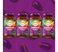 Patak's Aubergine Pickle 312g (Pack of 4) - Traditional Indian Brinjal Pickle