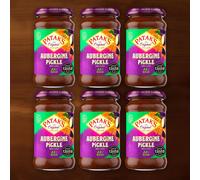 Patak's Aubergine Pickle 312g (Pack of 6) | Authentic Indian Eggplant Pickle | Spicy & Tangy Flavour