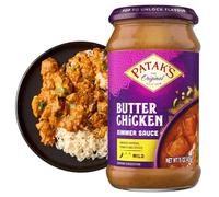 Patak's Butter Chicken Curry Sauce 450g | Mild Spice | Serves 4 | Authentic Indian Simmer/Cooking Sauce