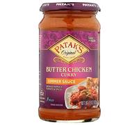 Patak's Butter Chicken Curry Simmer Sauce, Mild Seasoning, No Artificial Flavour, No Preservatives, 425ml (Pack of 6)