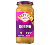 Pataks Korma Curry Sauce 450g | Mild Spice | Serves 4 | Authentic Indian Simmer/Cooking Sauce