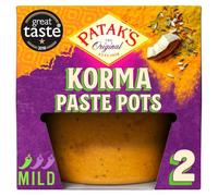 Patak's Korma Paste Pots 70g | 2 Pack | Mild Spice | Authentic Indian Curry Simmer/Cooking Spice Paste