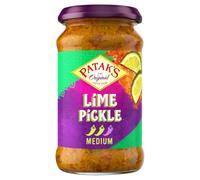 Patak's Lime Pickle 283g - Blend of Lime Chunks & Aromatic Spices - Medium Heat - Vegan - No Artificial Flavours or Preservatives - Ideal with Curries, Rice, Salads and More - Ready to Eat Pickle