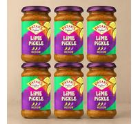Patak's Lime Pickle (Mild) 283g (Pack of 6) | Mild & Tangy Indian Achar | Authentic Pickle for Everyday Meals