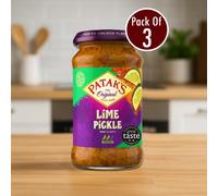 Patak's Lime Pickle Mild - Authentic Indian Pickle, 283g, Great with Curries & Rice