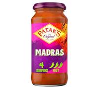 Patak's Madras Curry Sauce 450g | Hot Spice | Serves 4 | Authentic Indian Simmer/Cooking Sauce