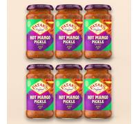 Patak's Mango Pickle (Hot) 283g (Pack of 6) | Spicy Indian Mango Relish | Bold Flavour for Curry, Rice & Snacks
