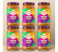 Patak's Mango Pickle (Mild) 283g (Pack of 6) | Mild Indian Mango Relish with Authentic Spices | Vegetarian, No Artificial Preservatives