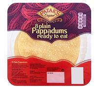 Patak's Plain Ready to Eat Pappadums (8) - Pack of 6