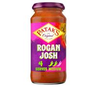 Pataks Rogan Josh Curry Sauce 450g | Medium Spice | Serves 4 | Authentic Indian Simmer/Cooking Sauce
