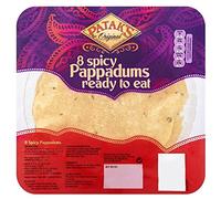 Patak's Spicy Ready to Eat Pappadums (8 per Pack - 60g) - Pack of 2