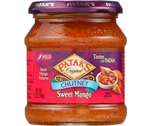Patak's Sweet Mango Chutney Mild 12- Ounce Glass Jars - Pack Of 6