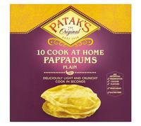 Patak's The Original 10 Cook at Home Pappadums Plain 100g (Pack of 6)