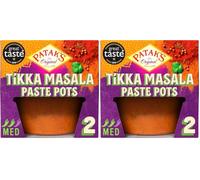 Patak's Tikka Masala Paste Pots 70g | 4 Pack | Medium Spice | Authentic Indian Curry Simmer/Cooking Spice Paste
