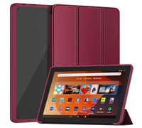 Patamiyar Case for 10.1 Inch Tablets, Not for Nokia Onn 10.1 Inch, Slim Lightweight Smart Stand Case with Auto Sleep/Wake - Red