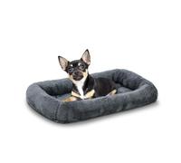 Patas Lague Bolster Dog Bed for Extra Small Dogs 16''x12'', Soft Warm Foam Pet Sofa Bed, Machine Washable Pet Cat Crate Mat for Toy Breeds, Dark Grey