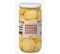 Patatas Cocidas, Cooked Potatoes in Jar, 660g Net Weight, 400g Drained Weight pack de 3