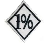 Patch 1 percent Victors Hell Ride Rastro de Dantes MC Rankpatch Biker Iron on Badge