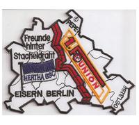 Patch 1FC Union Hertha BSC Freunde hinter Stacheldraht Eisern Berlin Aufnäher Abzeichen