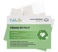 Patch Aid Vitamin D3-30 Daily Topical Patches. 100% Natural & Vegan. Allergy & Filler Free. High Absorption and More bioavailable. Suitable for Sensitive stomachs & bariatric.