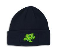 Patch Beanie Swimming Sea Turtle Embroidery Skull Cap Hats for Men & Women Acrylic Winter Hats One Size, Navy Design Only, One size