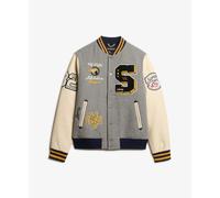 Patch bomber jacket Superdry College Gris XL