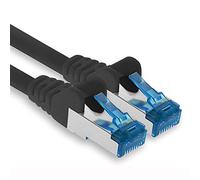 Patch cable - 10m Ethernet, network, LAN cable CAT6a (for gigabit networks, routers, switches, modems with RJ45 input - black)