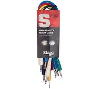 Patch cable, 6 x mini jack (m/m), 30 cm