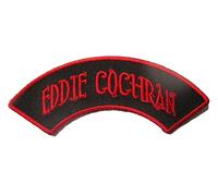Patch Eddie Cochran banderolle Black red Badge Rockabilly Fan Rock roll