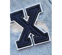 Patch Embroidered Floral Applique, Embroidered Letter Patch Pack of 2 Alphabet Iron On Clothing Patches 5.5cm(X)