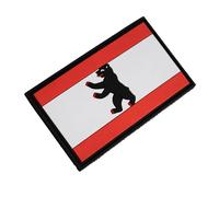 Patch Force - Berlin Federal State Patch (Colourful) - As a Badge for Jacket, Backpack, Uniform, Protective Vest or Insert Bag, 3D Rubber Patch