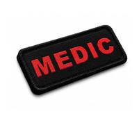 Patch Force - Medic Paramedic Textile Patch for German Armed Forces, Police and Fire Brigade - For Tactical Backpacks, Medical Bags, First Aid Kits, First Aid Pouch - 7 cm x 3 cm - Woven, Embroidered